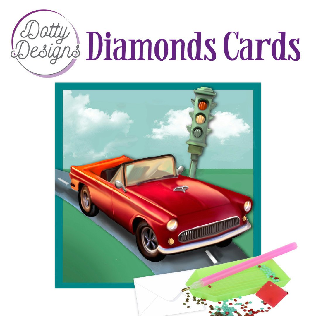 Dotty Designs® - Vykort Veteranbil