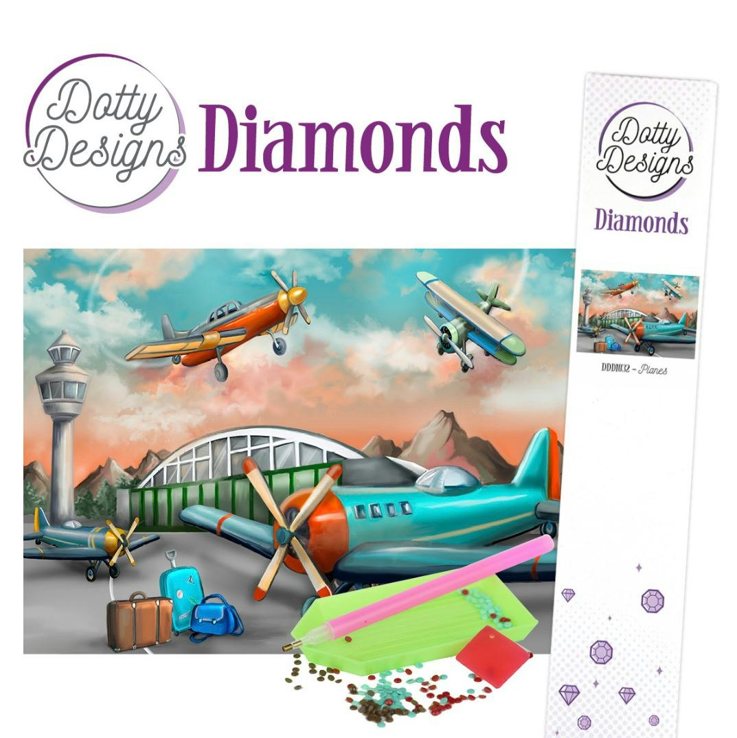 Dotty Designs® - Flygplan 29,7 x 42 cm
