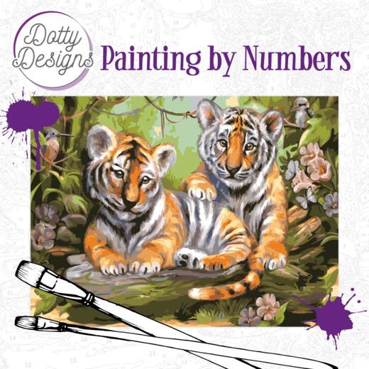 Dotty Design -  Tigers 40x50 PBN