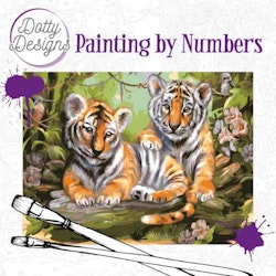 Dotty Design -  Tigers 40x50 PBN