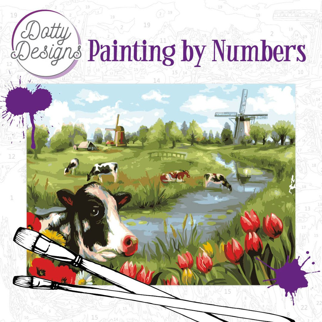 Dotty Design -  Cows 40x50 PBN