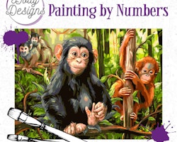 Dotty Design -  Monkeys 40x50 PBN