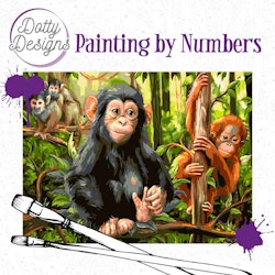 Dotty Design -  Monkeys 40x50 PBN