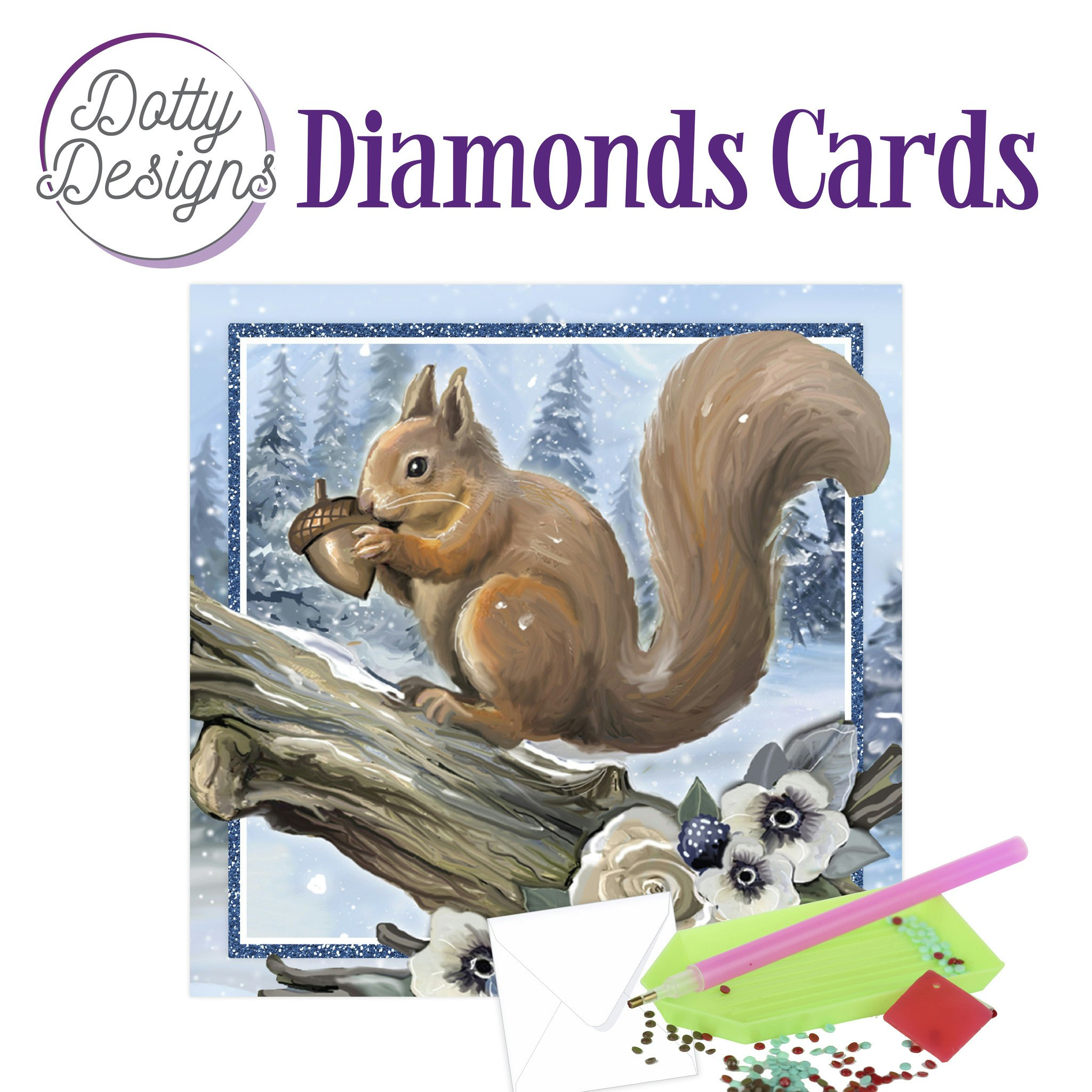 Dotty Designs® - Vykort Ekorre vinter