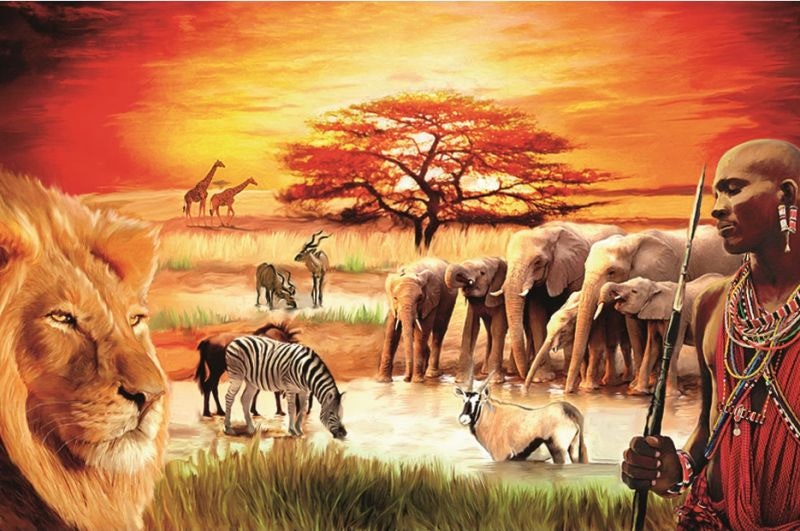 Savann Afrika 40x50cm