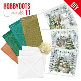 Hobby Dots Jul grön Set 3 kort