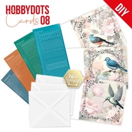 Hobby Dots Fåglar blå Set 3 kort