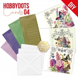 Hobby Dots Blommor Fjärilar Set 3 kort