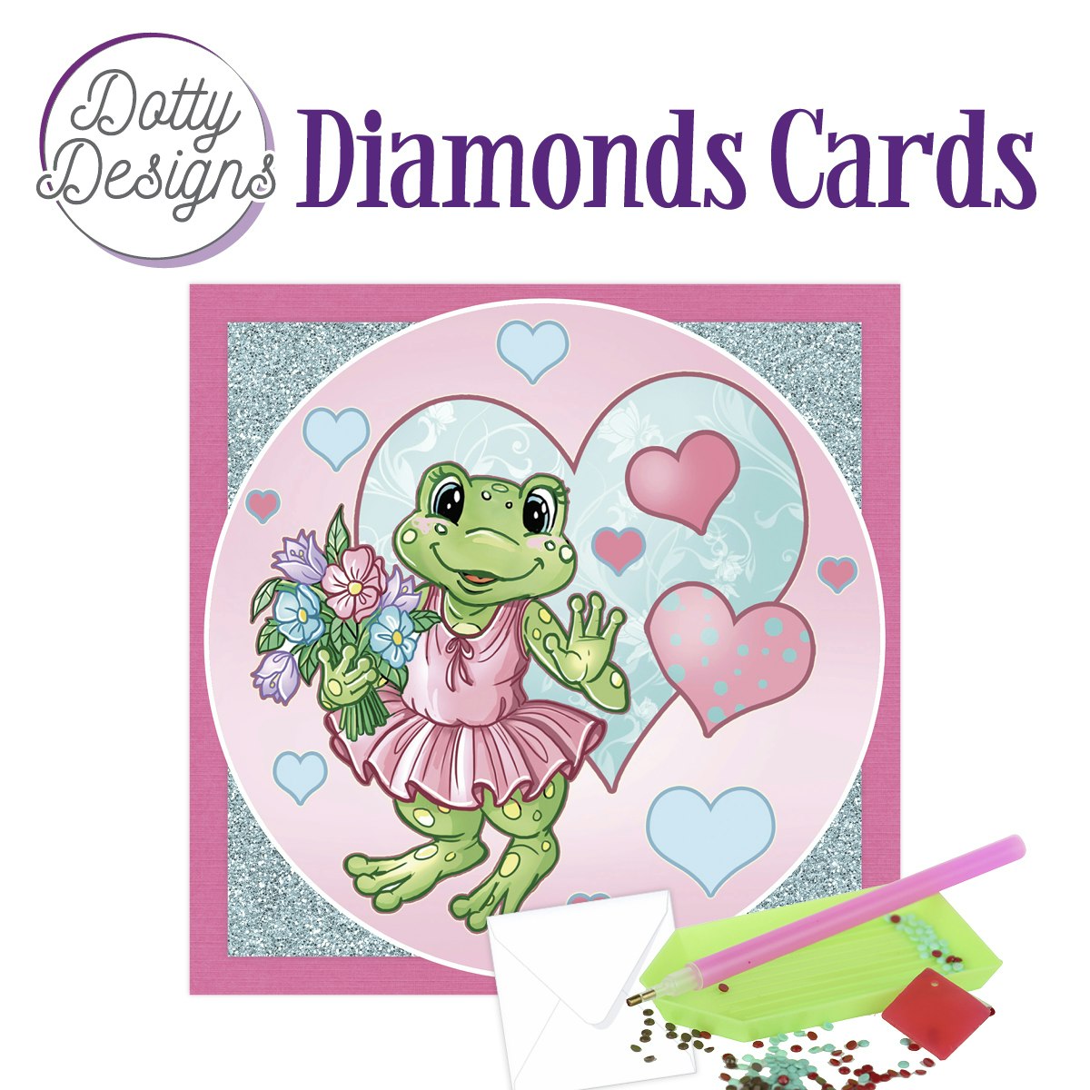 Dotty Designs® - Vykort Groda hjärta