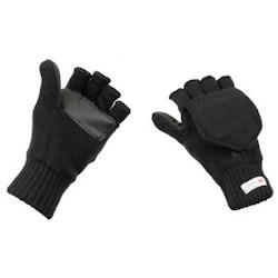 Stickade handskar med vikbar fingerkeps