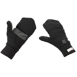 Stickade handskar med vikbar fingerkeps
