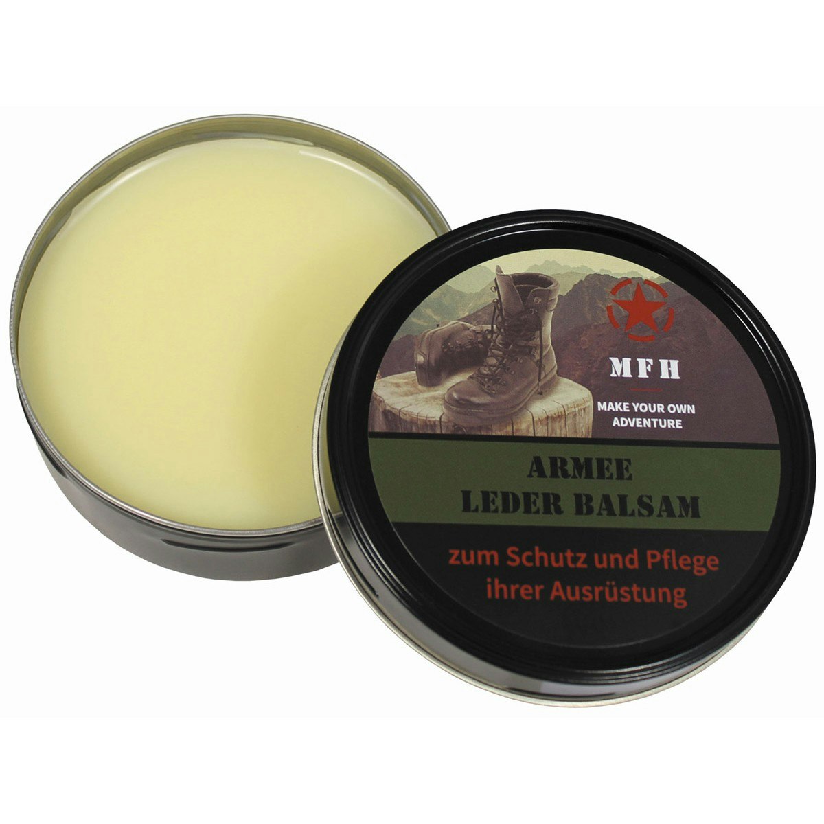 Läderbalsam, "Army", färglös, 150 ml burk