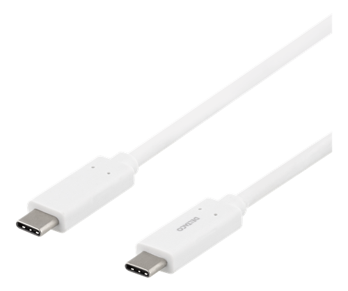 DELTACO USB-C till USB-C-kabel, 1m