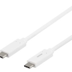 DELTACO USB-C till USB-C-kabel, 1m