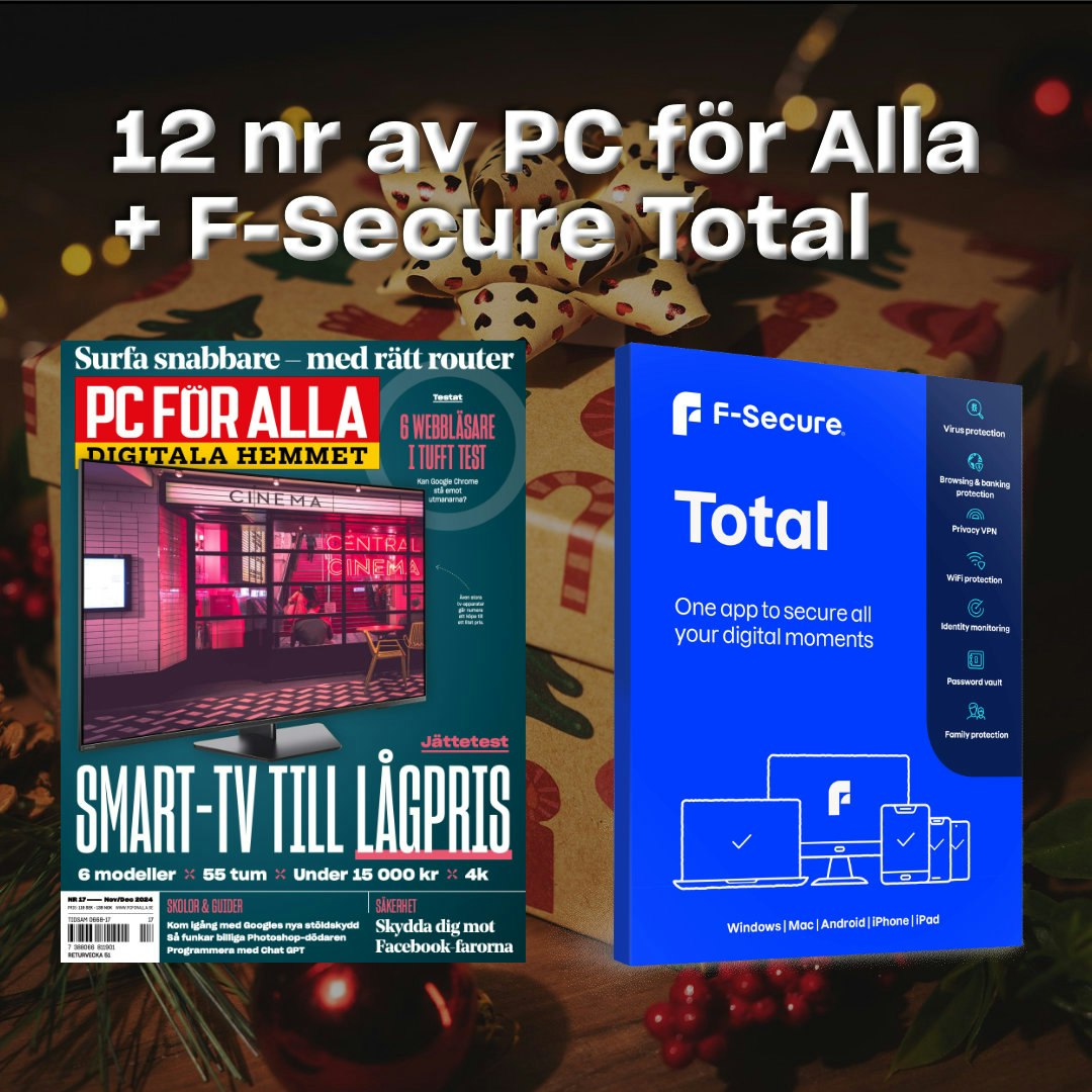 12 nr av PC för Alla + F-Secure Total för 5 enheter