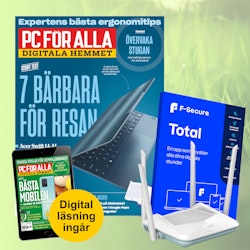 12 nr av PC för Alla + F-Secure Total för 5 enheter & D-Link R15 router