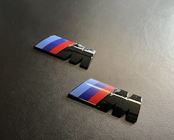BMW ///M emblem i svart 2st till skärmarna