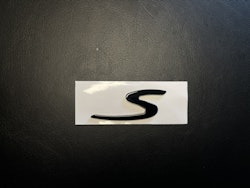 Porsche S emblem i svart