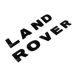 LAND ROVER bokstäver i blanktsvart fram och bak