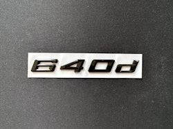 BMW 640d emblem i svart