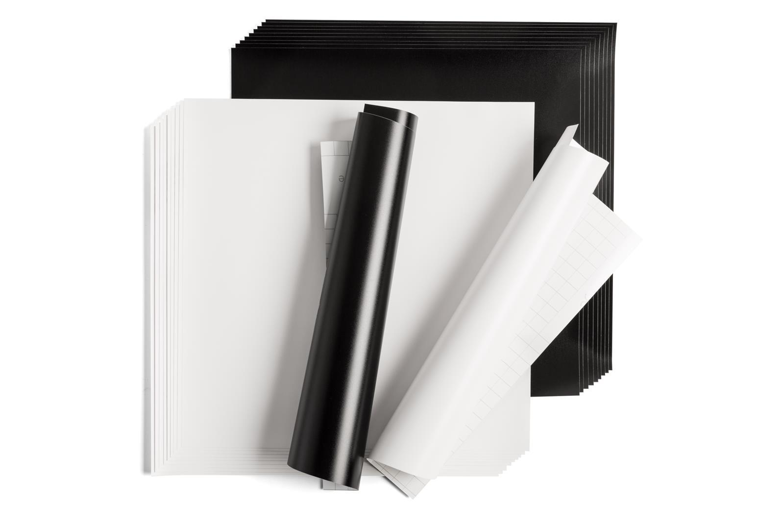 Cricut Premium Vinyl Removable 30,5x30,5cm (Black & White) 20 sheets