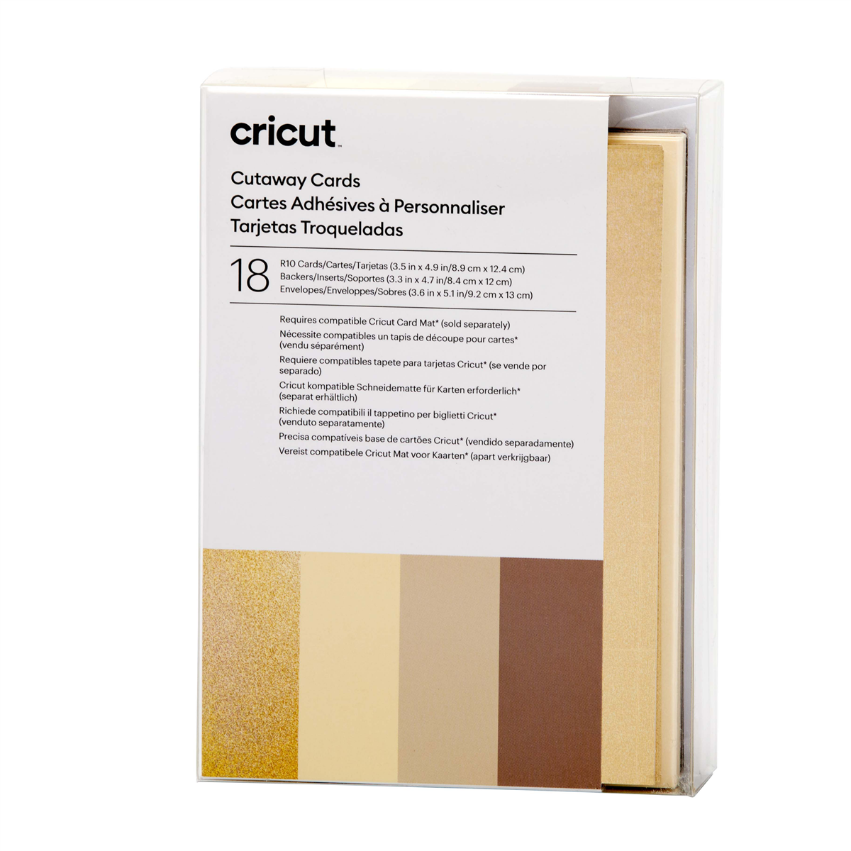 Cricut Cut-Away Cards Neutrals R10 (8,9 cm x 12,4 cm) 18-pack
