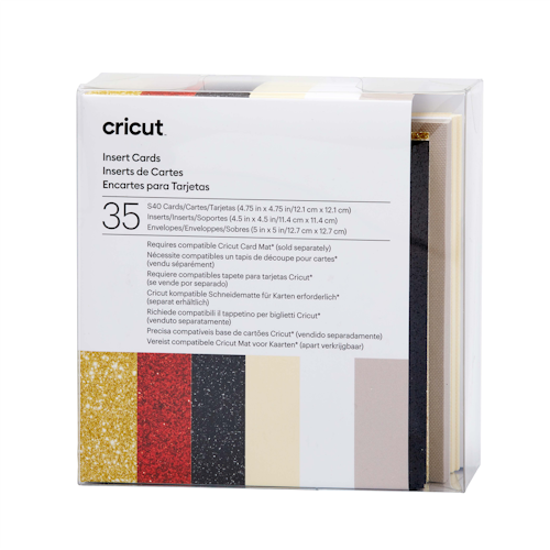 Cricut Insert Cards Glitz & Glam S40 (12,1 cm x 12,1 cm) 35-pack