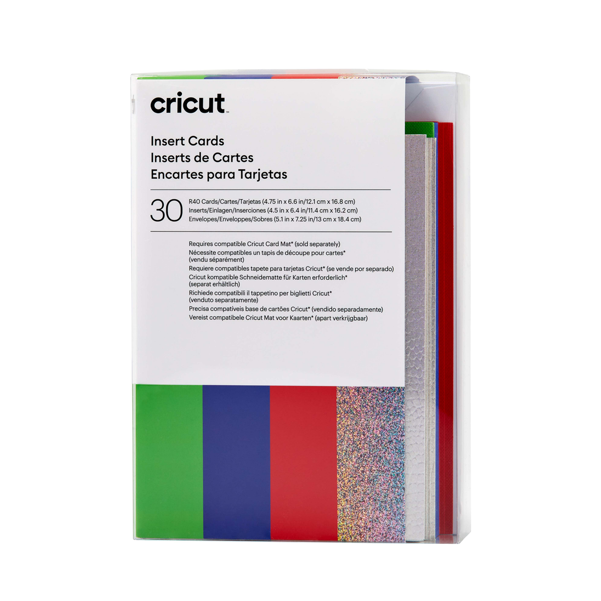 Cricut Insert Cards Rainbow R40 (12,1 cm x 16,8 cm) 30-pack