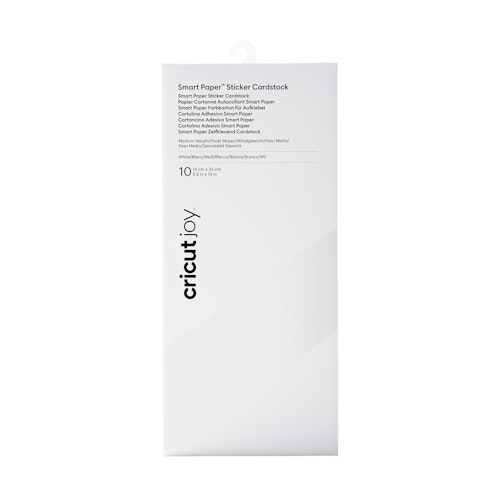 Cricut Joy Smart Sticker Cardstock 14 cm x 33 cm 10 Pack (White)