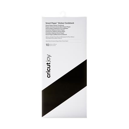 Cricut Joy Smart Sticker Cardstock 14 cm x 33 cm 10 Pack (Black)