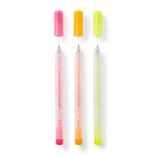 Cricut Joy Glitter Gel pens 3-pack (Pink, Orange, Yellow)