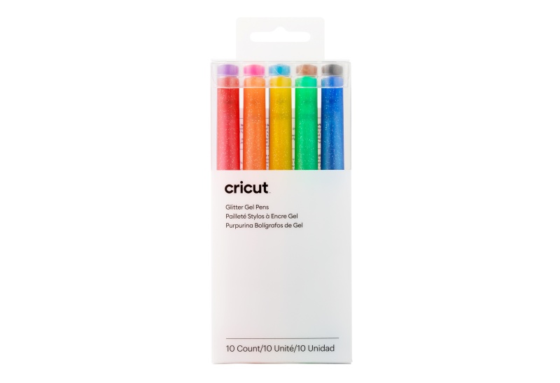 Cricut Glitter Gel pens 10-pack (Rainbow + Pink, Brown, Black)