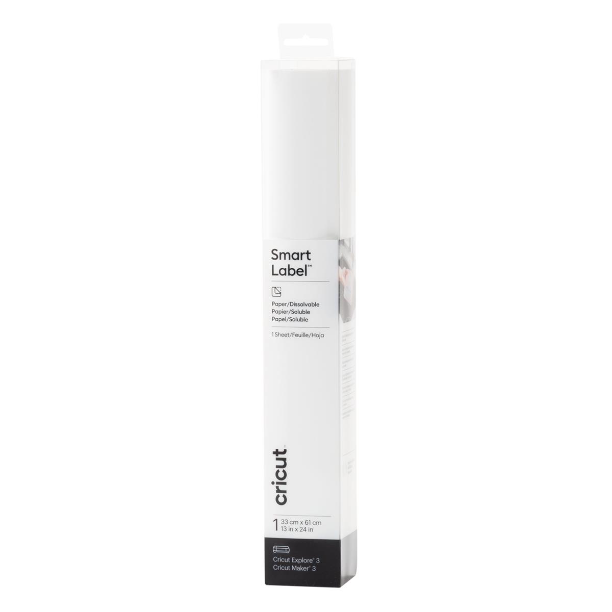 Cricut Smart Labels Disolvable 33x61 cm 1 sheet (White), förpackning