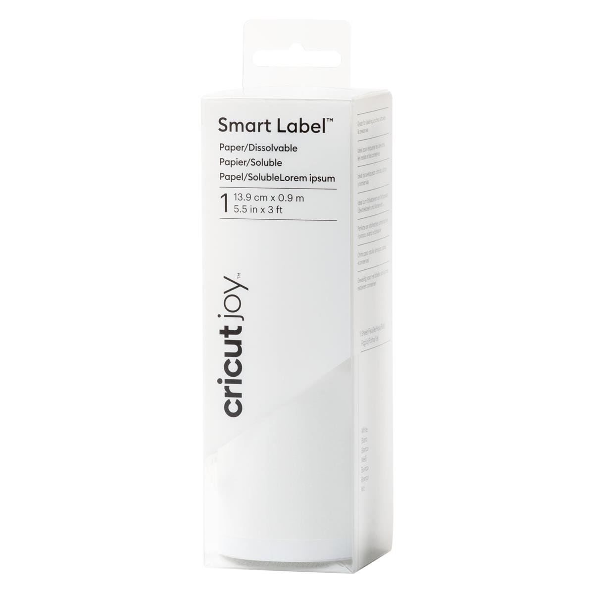 Cricut Smart Labels Disolvable Joy 14x91 cm 1 sheet (White), förpackning