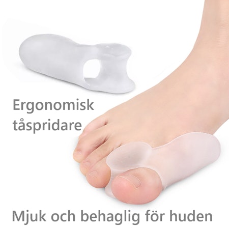 Hallux valgus korrigerande tåseparerare & silikonskydd 2st