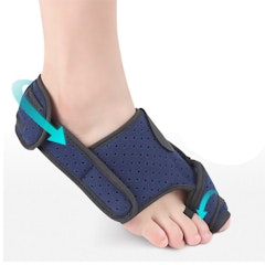 Hallux valgus korrigerande stödskena i textil