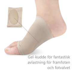 Mjuk strumpa med gel fotvalvsstöd, BEIGE
