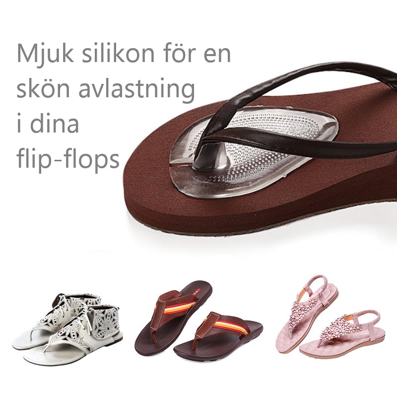 Framfotsinlägg, flip-flop, självhäftande silikon 2st