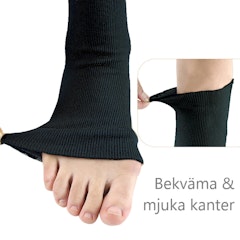 Stödstrumpor, öppen tå, blixtlås, Klass 2, 23-32mmHg SVART