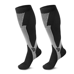 Stödstrumpor Sport, Klass 1, 15-21mmHg, SVART