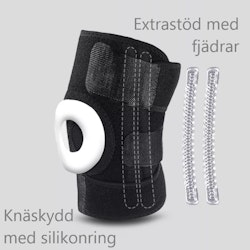 Knästöd med fjädrar och knäskydd