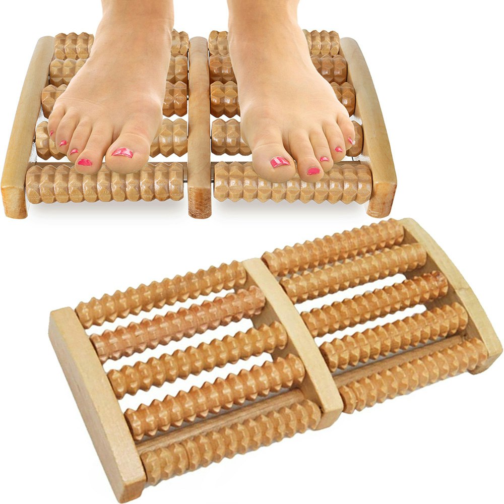 Fotmassage roller, trä