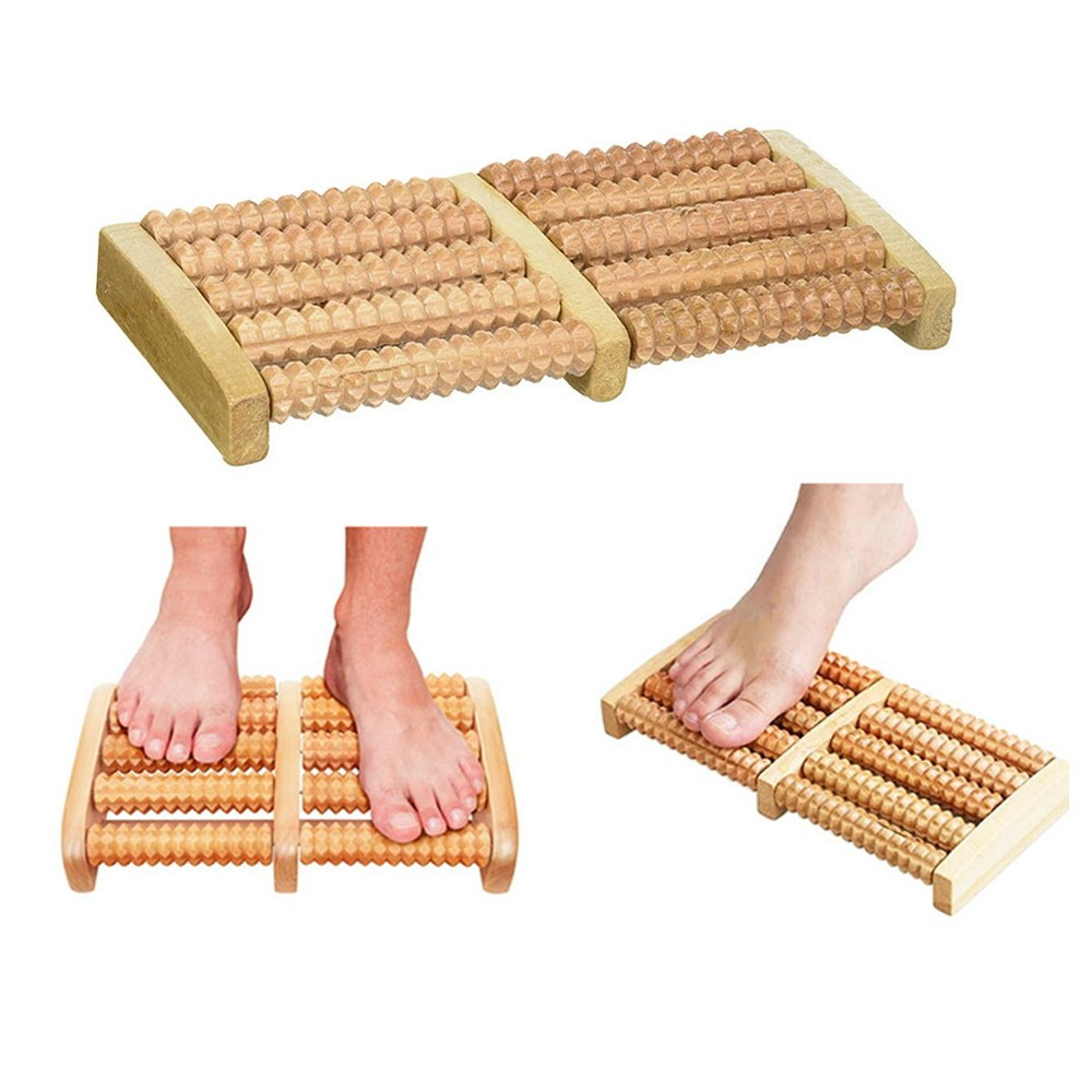 Fotmassage roller, trä