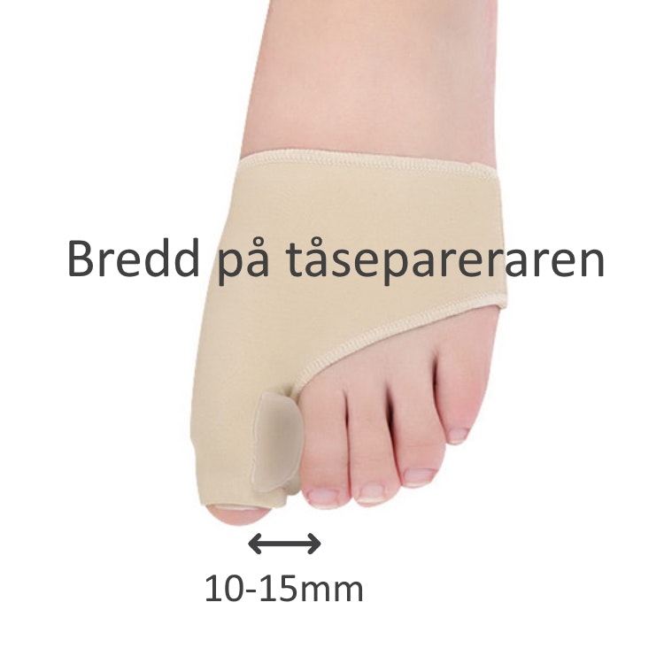 Hallux valgus korrigerande stöd med tåseparerare 2st