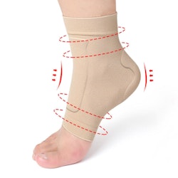 Mjuka strumpor, gelskydd vid häl & ovansidan av foten, BEIGE