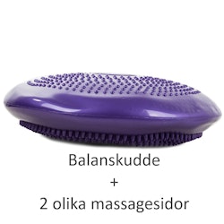 Balanskudde, dubbelsidig, massage, pump Ø 32 cm