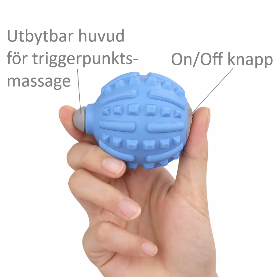 Massageboll, vibrerande med triggerpunktsmassage