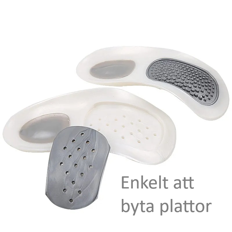 Hålfotsstöd med 4 utbytbara stödinlägg