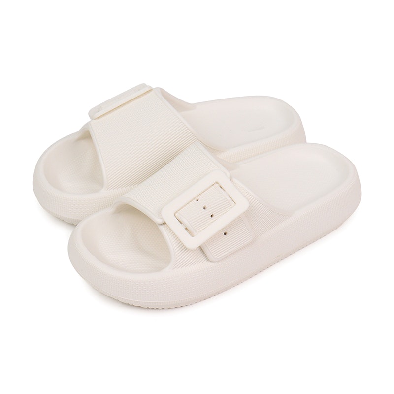 Premium justerbara cloud tofflor V2 med ett band VIT