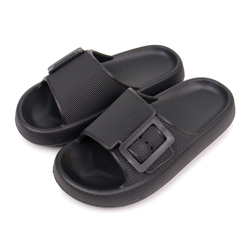 Premium justerbara cloud tofflor V2 med ett band SVART